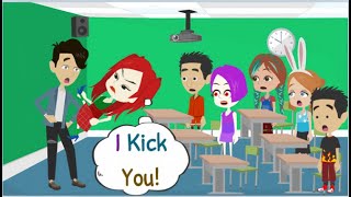 Mina Kicks Mr Benson  Animated Story  Mina English  Normal English  improve English [upl. by Tallou]