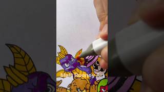 Drawing Spyro Cartoon Poster part 23 [upl. by Cheney]