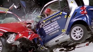 IIHS Crash Test Subcompact vs Midsize The Importance of Size and Weight [upl. by Brittany]