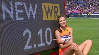 Yaroslava Mahuchikh Breaks High Jump World Record Paris DL 2024 [upl. by Leigh827]