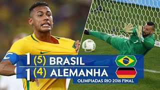 GOLAÇO de falta de Neymar na alemanha e Brasil é medalha de ouro  FINAL olimpíadas 2016 COMPLETO [upl. by Anabal]