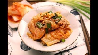 簡單的美味料理 泡菜炒豬肉 Stirfried Pork with Kimchi [upl. by Nievelt]