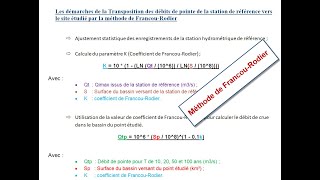 Ouvrage dart Hydrologie  04  Méthode de FrancouRodier [upl. by Elohc]