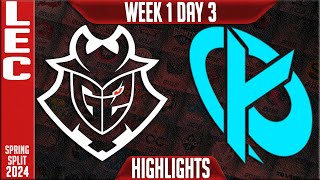 G2 vs KC Highlights  LEC Spring 2024 W1D3  G2 Esports vs Karmine Corp [upl. by Anide]