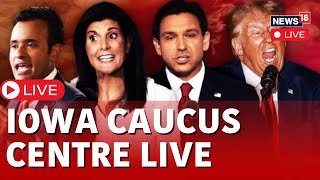 Iowa Caucus 2024 Live  US News  Trump Live  Ron DeSantis Nikki Haley Ramaswamy LIVE  GOP Live [upl. by Cayla708]