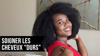 CHEVEUX CRÉPUS SECS ET DURS  Ma séance de soins pour y remédier [upl. by Adnala43]