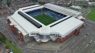 The Glasgow rangers Ibrox football stadium drone fly over [upl. by Junko209]