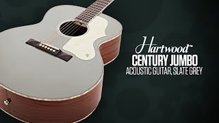 SOUNDCHECK Hartwood Century Jumbo Acoustic Guitar Slate Grey  Gear4music Guitars [upl. by Barstow306]