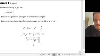 R2 Eksamen Vår 2018 Del 1 Oppgave 4 a Separabel Difflikning [upl. by Stucker310]
