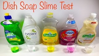 Dish Soap Slime Test How To Make Slime Without BoraxBaking SodaHand Soap or Detergent [upl. by Auqeenahs655]