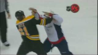 Donald Brashear vs Byron Bitz Jan 27 2009 [upl. by Inohs229]