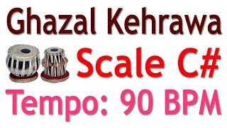 Ghazal Kehrawa Loop I 90 BPM I Scale C Sharp I ग़ज़ल कहरवा लूप [upl. by Analak564]