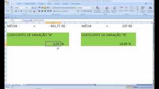 Coeficiente de Variação Cálculo Medida de Dispersão Desvio padrão Média aritmética Variância ESTATÍS [upl. by Boulanger]