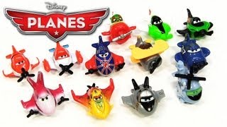 12 Disney Planes Micro Drifters Hector Vector Bravo Supercharged Dusty Crophopper [upl. by Olney]