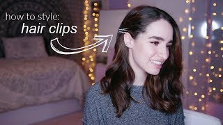 3 EASY HAIRSTYLES WITH HAIR CLIPS [upl. by Nyledaj]