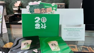 Starbucks Malaysia 🇲🇾 25 Anniversary Exclusive 2024 Planner ☕️ [upl. by Thurber]