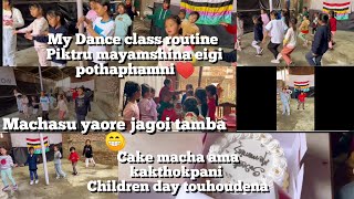 Kids Dance class 💃my students suti manungcda nungtigi toure class  Daily vlog Daily routine♥️ [upl. by Nagiam]