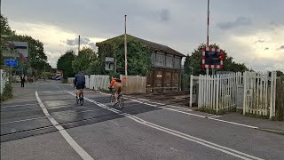 Cyclist misuse Havant level crossing in Hampshire [upl. by Alieka]