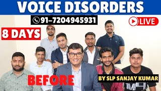 Live Pre Voice Therapy  Phonatory Gap  Puberphonia  Sulcus Vocalis  Stammering  slpsanjaykumar [upl. by Nosirrah]