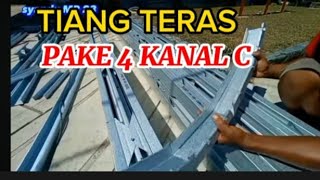 CARA MEMBUAT KANOPI TERAS MINIMALIS DARI BAJA RINGAN [upl. by Marieann]