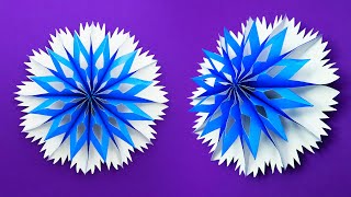 Easy diy Paper Snowflake DIY ❄  EASY Paper 3D Snowflake [upl. by Noirret]