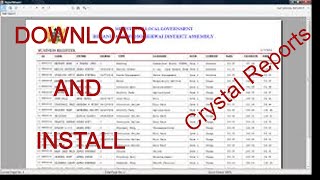 How to download and install Crystal Reports C [upl. by Otila738]