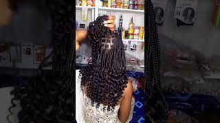 Prettiest knotless braids with curly edges [upl. by Yzzik]