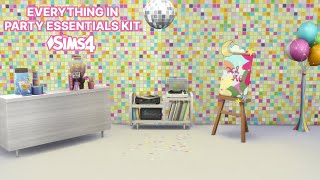 EVERYTHING in the new Sims 4 Party Essentials kit 🪩 [upl. by Pegg]