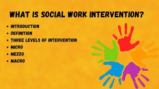 Intervention in Social Work  Three Levels of Intervention [upl. by Nryhtak]