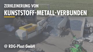 Effiziente Zerkleinerung von KunststoffMetallVerbunden mit dem UNTHA XR3000C mobile ♻️⚙️ [upl. by Enerual]