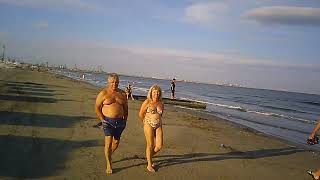 Beach walk in Romania summer 2024  part 67  Navodari  Mamaia Village [upl. by Anifur]