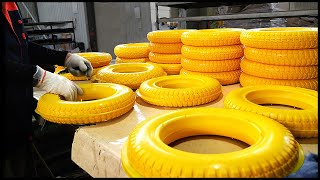 2 Different  Tire Manufacturing Processes  Satisfying Mass Production Factory [upl. by Yelbmik140]