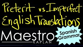 Preterit vs Imperfect English Translations [upl. by Alyos]