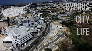 Neon Mall To Paphos Hospital  Drone Flight [upl. by Areip]