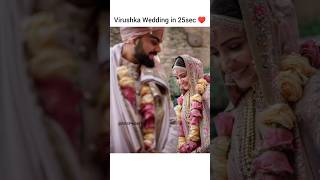 Virushka Wedding in 25sec ♥️trending viratkohli anushkasharma virushka love [upl. by Asilehc557]