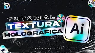 🔥Tutorial Efecto HOLOGRÁFICO en Illustrator  Holographic Texture 💿 [upl. by Ilwain945]