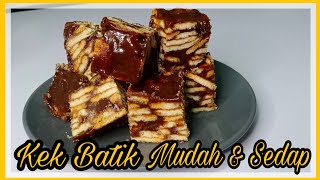 Resepi Kek Batik Tanpa Telur Lembut Dan Sedap [upl. by Mathias62]