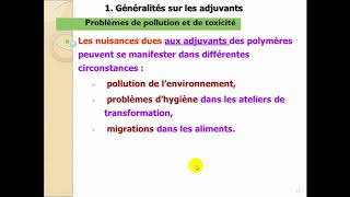 04 chap4 Cours Caractérisation des Matières Plastiques Les additifs et adjuvants partie 1 sur 2 [upl. by Nevets]