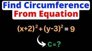 Find Circumference Given the Equation of a Circle  Eat Pi [upl. by Taam]