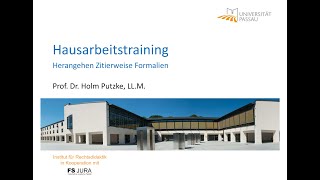 Jurastudium Hausarbeitstraining [upl. by Frere176]