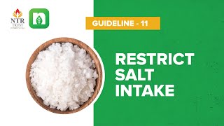 ICMRNIN Dietary Guidelines 11 Restrict Salt Intake [upl. by Frear]