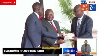 See how Treasury CS John Mbadi received land assets worth millions recovered from corruption [upl. by Assirehs]