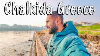 Chalkida Greece an early morning walking tour 4k Chalcis Greece [upl. by Hammer]