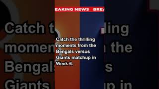 new york giants vs bengals match player stats trendingnews newsupdate topstories worldnews [upl. by Ecirtam275]