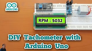 DIY Tachometer with Arduino Uno  Arduino Projects [upl. by Aseneg]