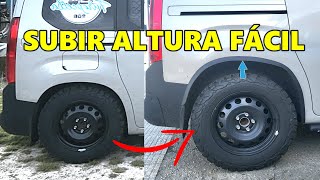 🔝Como subir suspensión de cualquier coche de una forma fácil  Tu Coche Más Alto Berlingo OFF ROAD [upl. by Llenrac]