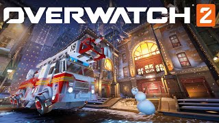 Winter Midtown  Seasonal Map Variant  Overwatch 2 Fanmade [upl. by Eimia209]