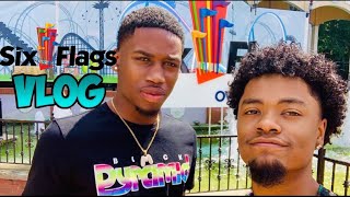 OUR FIRST TIME TO SIX FLAGS TOGETHER VLOG  WhiteWithStyle [upl. by Wehrle]