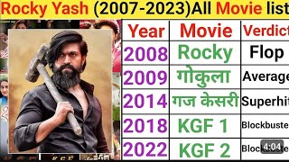 Yash 20072023 Movie list  yash all movies in Hindi dubbed  yash all movie lis [upl. by Dola]