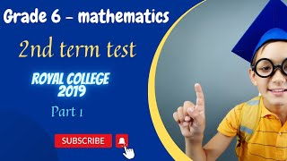 grade 6 maths English medium  grade 6 second term test  education wamh [upl. by Vonnie883]